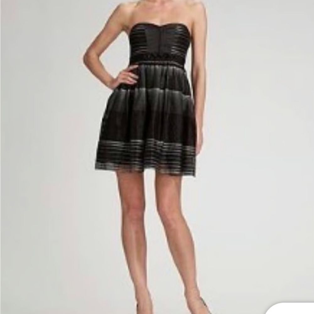 BCBGMAXAZRIA Strapless Evening Dress